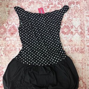 Edikted Black and White Polka Dot Top